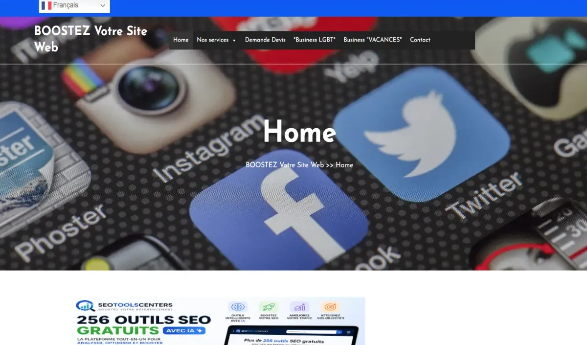 Aperçu du site Boostez votre site web